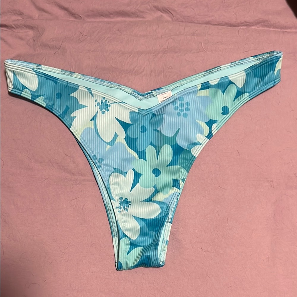 Hollister Blue Floral Bikini Bottom